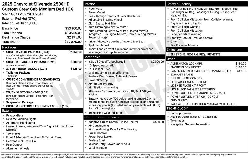 2025 Chevrolet Silverado 2500 HD Custom