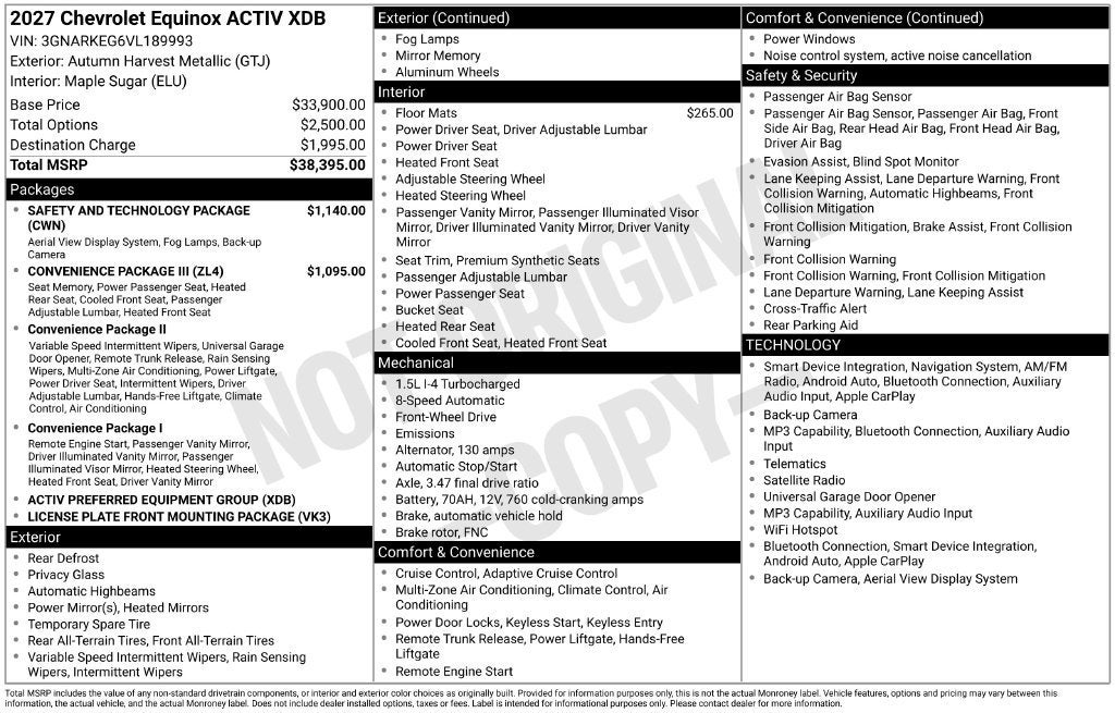 2027 Chevrolet Equinox ACTIV