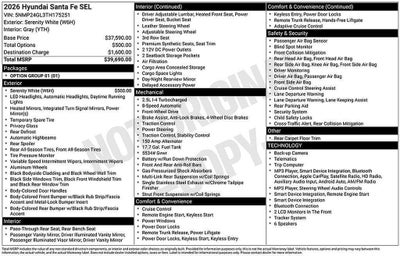 2026 Hyundai Santa Fe SEL