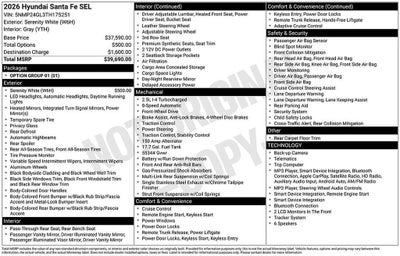 2026 Hyundai Santa Fe SEL