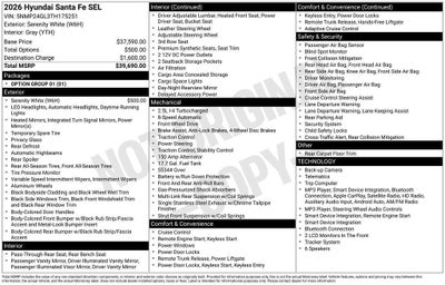 2026 Hyundai Santa Fe SEL