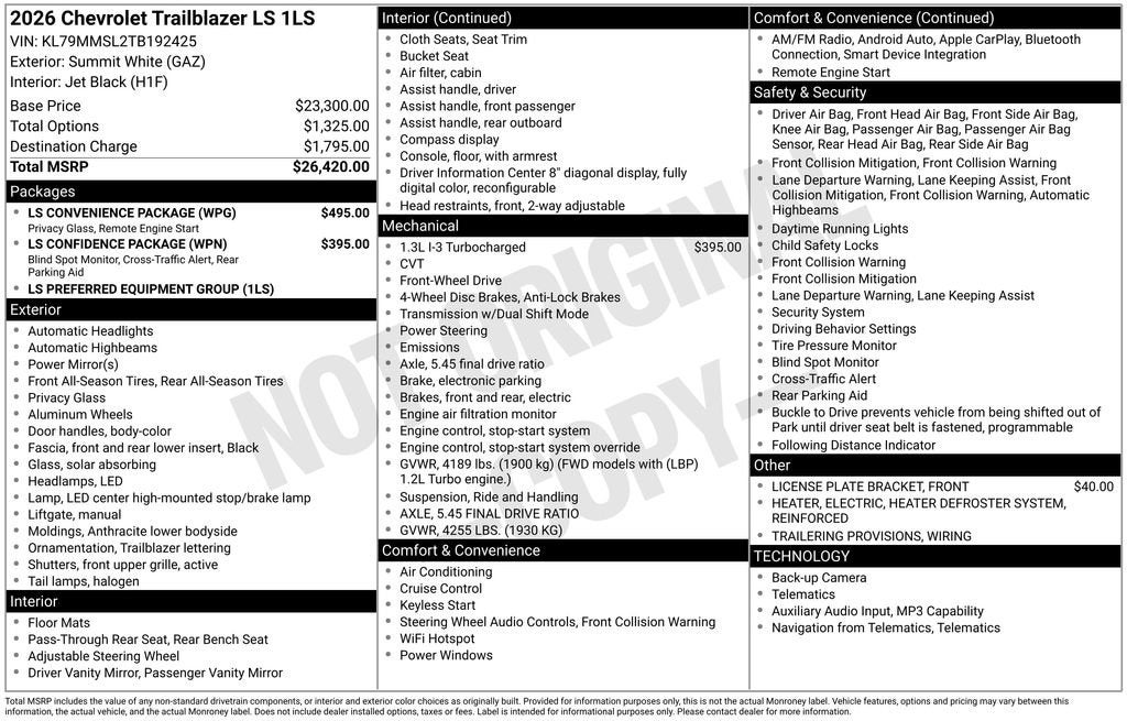 2026 Chevrolet Trailblazer LS