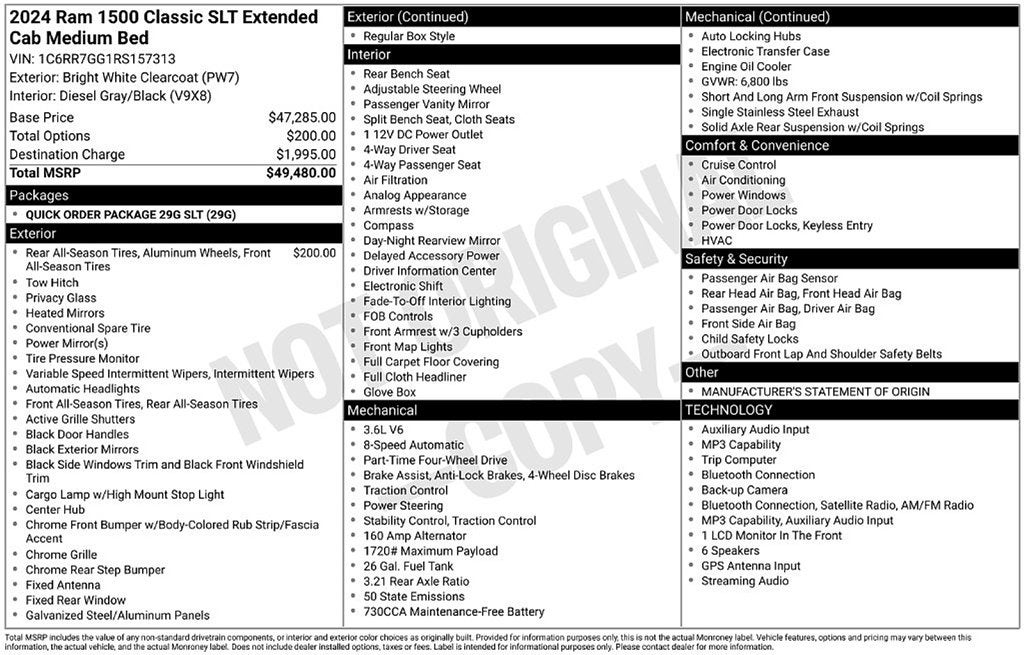 2024 RAM 1500 Classic SLT